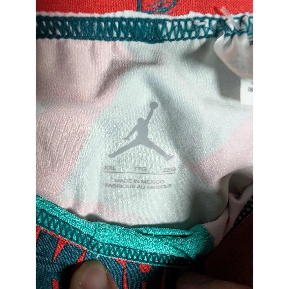 Jordan Compression Tights Mens 2XL Red Teal NEW Dri-Fit Training Base Layer